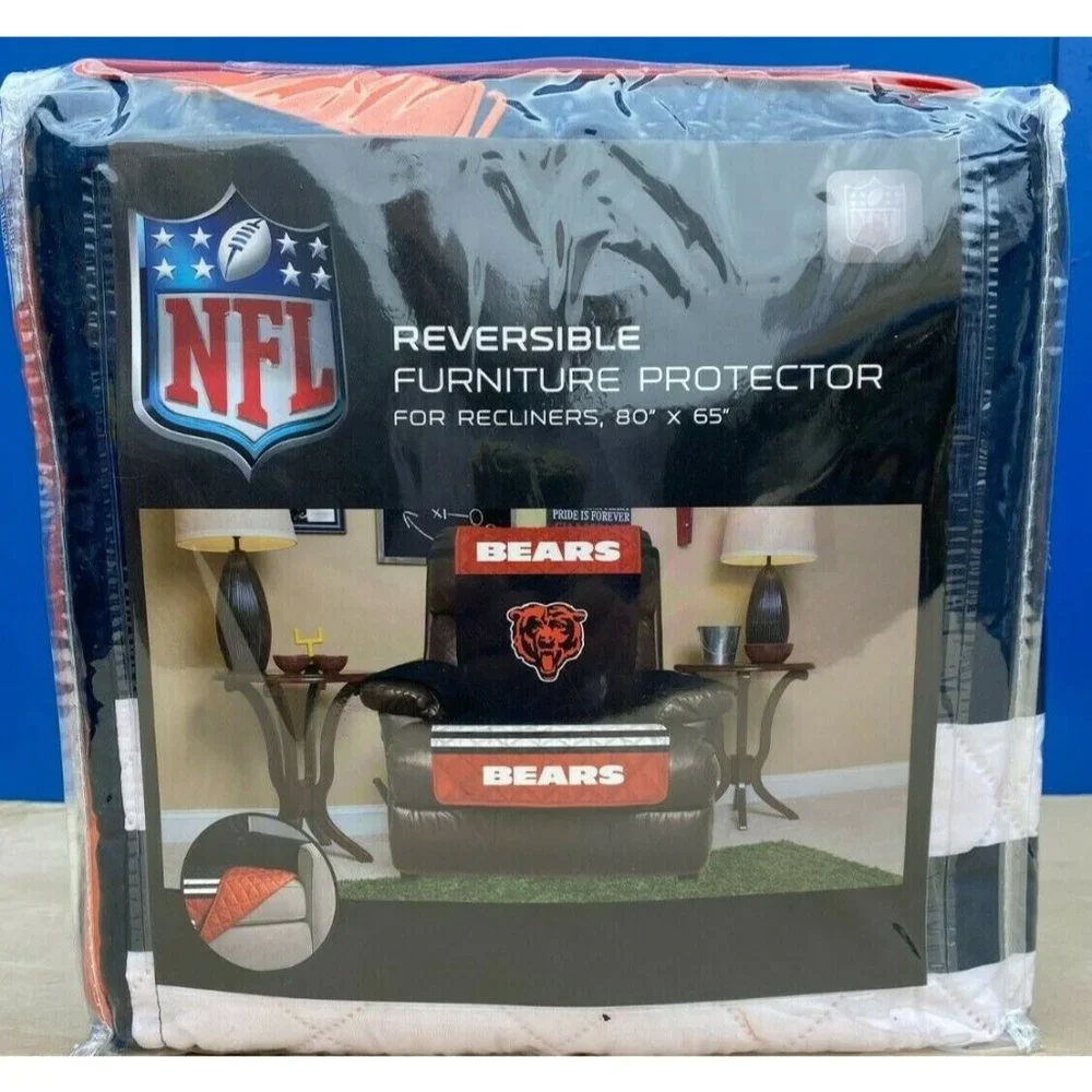 Chicago Bears Furniture Protector Cover Recliner Reversible Free Shipping